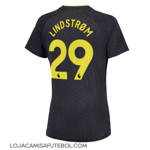 Camisa de Futebol Everton Jesper Lindstrom #29 Equipamento Secundário Mulheres 2024-25 Manga Curta